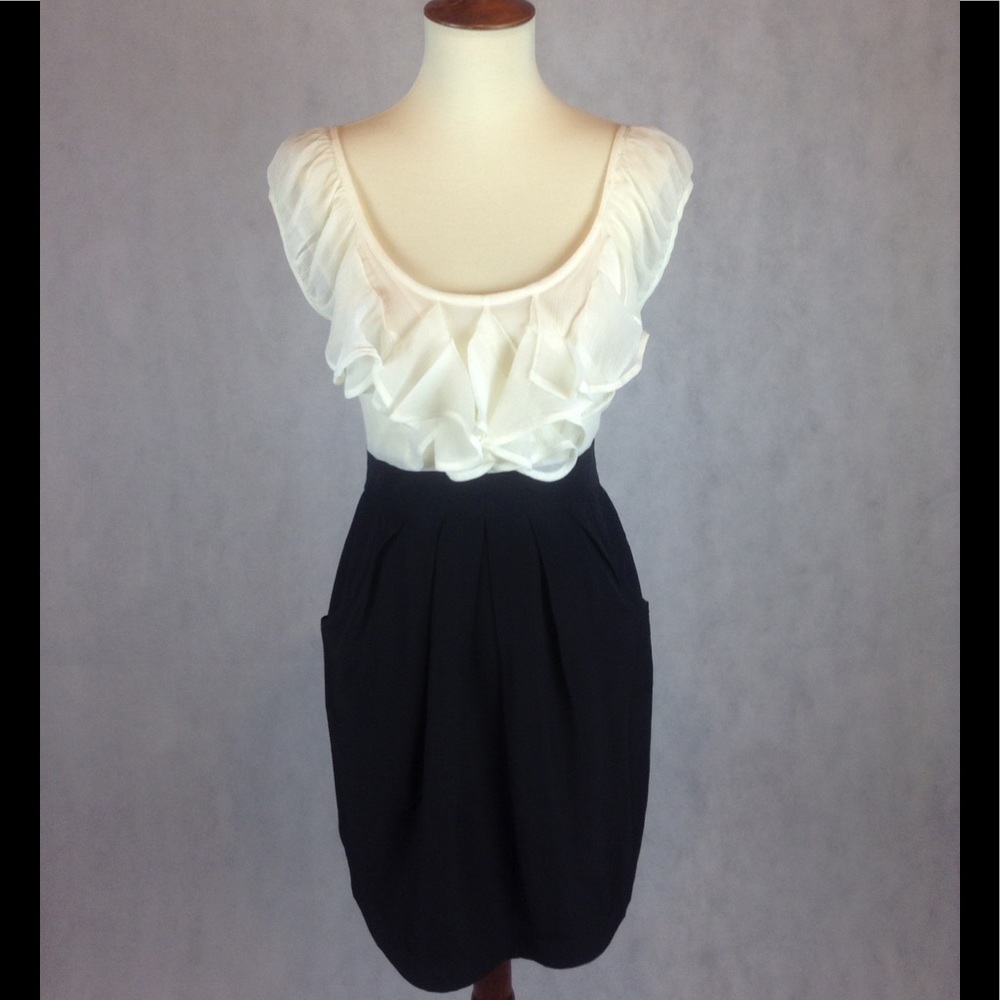 Ruffle Top Cap Sleeved Dress